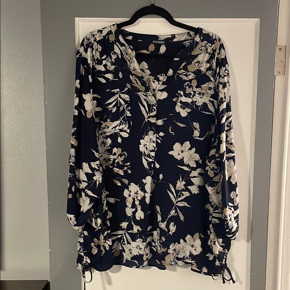 Floral Navy Blouse